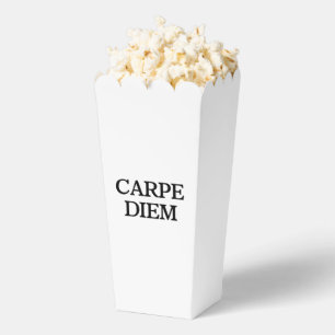 Ballotins Boîtes à pop-corn blanc Carpe Diem