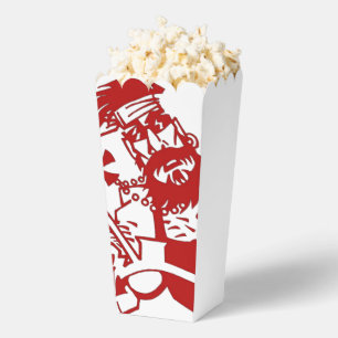 Ballotins Boîtes à pop-corn blanc rouge