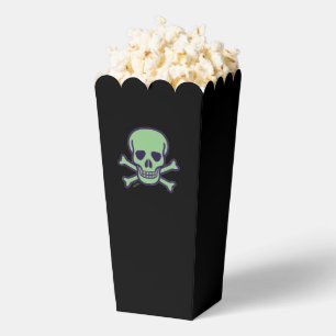 Ballotins Boîtes à pop-corn noir Crâne vert