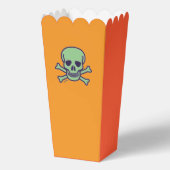 Ballotins Boîtes à pop-corn orange crâne vert (Recto)