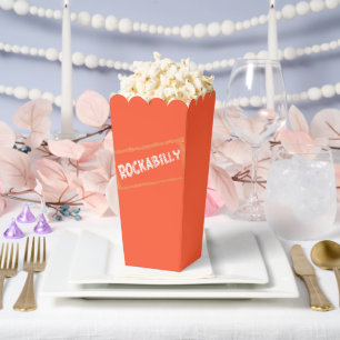 Ballotins Boîtes à pop-corn orange déchirées et inclinées Ro