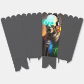 Ballotins Boîtes à pop-corn Robot 2 (Déplié)