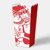 Ballotins Boîtes à pop-corn rouge blanc (Recto)