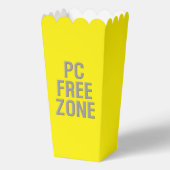 Ballotins Boîtes à popcorn jaune PC Free Zone (Recto)