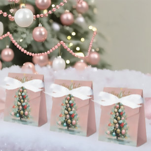 Ballotins Boîtes Cadeaux en Forme de Sapin de Noël en Velour