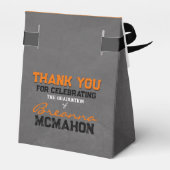 Ballotins Boîtes cadeaux Orange & Black Chalkboard Graduatio (Arrière)