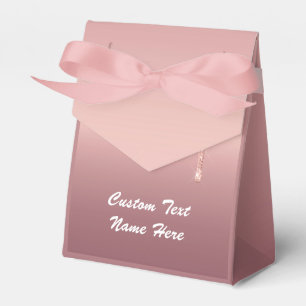 Ballotins Boîtes Cadeaux Pailletées Or Rose avec Texte de Pe