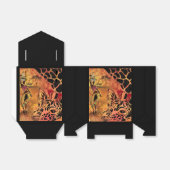 Ballotins Boîtes cadeaux pour femmes africaines et girafe (Déplié)