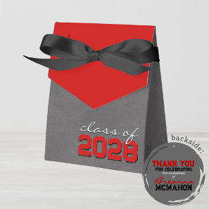 Ballotins Boîtes cadeaux Red & Black Chalkboard Graduation