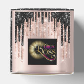 Ballotins Boîtes de beauté noire Rose de logo (Haut)