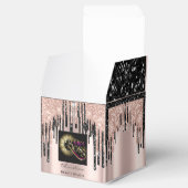 Ballotins Boîtes de beauté noire Rose de logo (Ouvert)