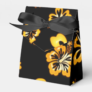 Ballotins Boîtes de cadeaux de fête à fleurs d'Hibiscus noir