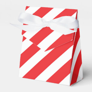 Ballotins Boîtes de cadeaux de fête à rayures rouges et blan