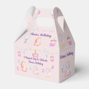 Ballotins Boîtes de cadeaux de fête d'anniversaire de licorn