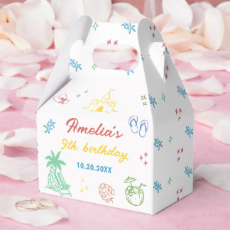 Ballotins Boîtes de cadeaux de fête d'anniversaire de plage