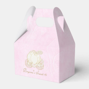 Ballotins Boîtes de cadeaux de fête rose Cendrillon Carrosse