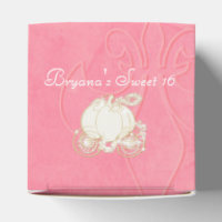 Boîtes de cadeaux de fête rose Cendrillon Carrosse