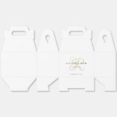 Ballotins Boîtes de cadeaux de mariage à monogramme en or si (Déplié)