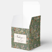 Ballotins Boîtes de cadeaux de mariage Boho Merci Vert (Ouvert)