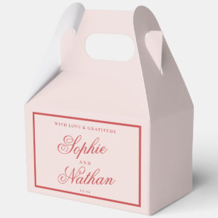 Ballotins Boîtes de cadeaux de mariage éditoriales Rose fram