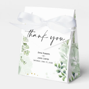 Ballotins Boîtes de cadeaux de mariage minimalistes à feuill