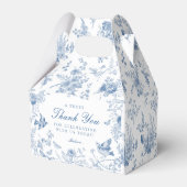 Ballotins Boîtes de dessert à décor floral Toile de Jouy ble (Arrière)