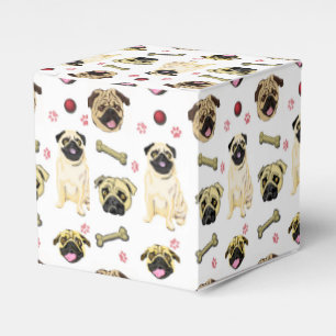 Ballotins Boîtes de faveur à thème Pug