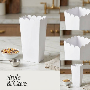 Ballotins Boîtes de Faveur Blanches Personnalisées – Style P