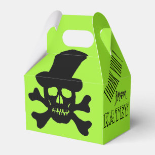 Ballotins Boîtes de faveur crâne et os croisés de poison noi