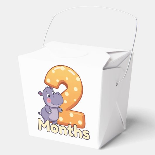 Ballotins Boîtes de faveur de bébé 2 mois (Recto)