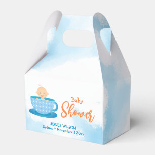 Ballotins Boîtes de faveur de bébé garçon bleu mignon