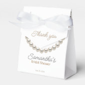 Ballotins Boîtes de faveur de douche de mariée perle minimal (Verso)