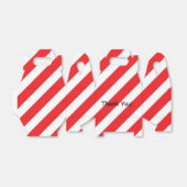 Ballotins Boîtes de faveur de fête à rayures rouges et blanc (Déplié)