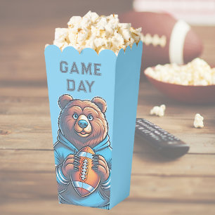 Ballotins Boîtes de faveur de football bleu personnalisées O