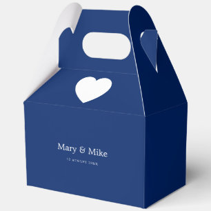 Ballotins Boîtes de Faveur de Gable à Marque de Coeur Bleu N