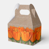 Ballotins Boîtes de faveur de Kraft Gable Tulipes Orange (Arrière)