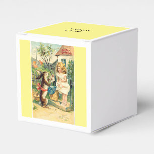 Ballotins Boîtes de faveur de lapin de Pâques vintage pour f