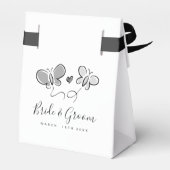 Ballotins Boîtes de faveur de mariage Whimsical avec petit a (Arrière)