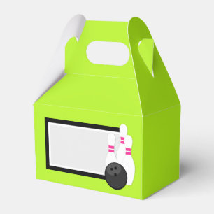 Ballotins Boîtes de faveur de quilles vert néon