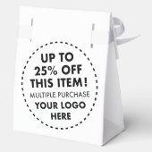 Ballotins Boîtes de faveur de tente personnalisées 25% de ré (Verso)