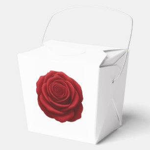 Ballotins Boîtes de Faveur - Fleur de Rose Rouge