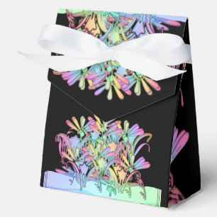 Ballotins Boîtes de faveur Fleurs pastel noir