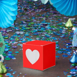 Ballotins Boîtes de Faveur Rouges Personnalisées – Style Cœu