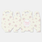 Ballotins Boîtes de faveurs d'anniversaire à ruban rose Coqu (Déplié)