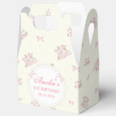 Ballotins Boîtes de faveurs d'anniversaire à ruban rose Coqu (Ouvrir)