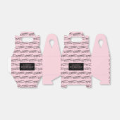 Ballotins Boîtes de faveurs d'anniversaire Rose Pâle Nom & Â (Déplié)