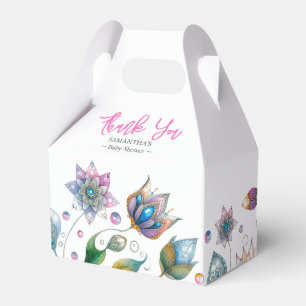Ballotins Boîtes de faveurs de Baby Shower Fleurs bohèmes aq