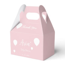 Boîtes de faveurs de baby shower rose pour bébé fi