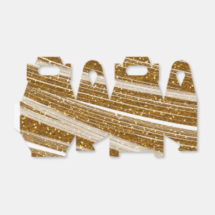 Ballotins Boîtes de faveurs de fête à paillettes dorées et s