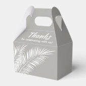 Ballotins Boîtes de faveurs de fête aux paumes blanches sur  (Verso)